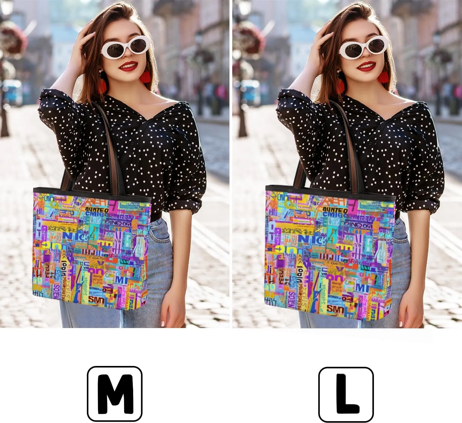 Tote Bag for Women with Zipper Large Capacity Top Handle Casual Shoulder Bag Handbag Reusable Shopping