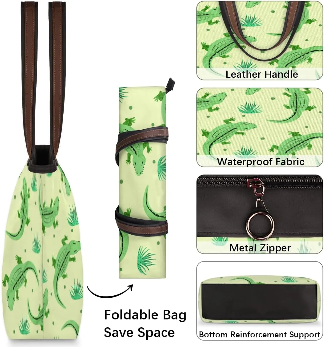 Tote Bag for Women with Zipper Large Capacity Top Handle Casual Shoulder Bag Handbag Reusable Shopping