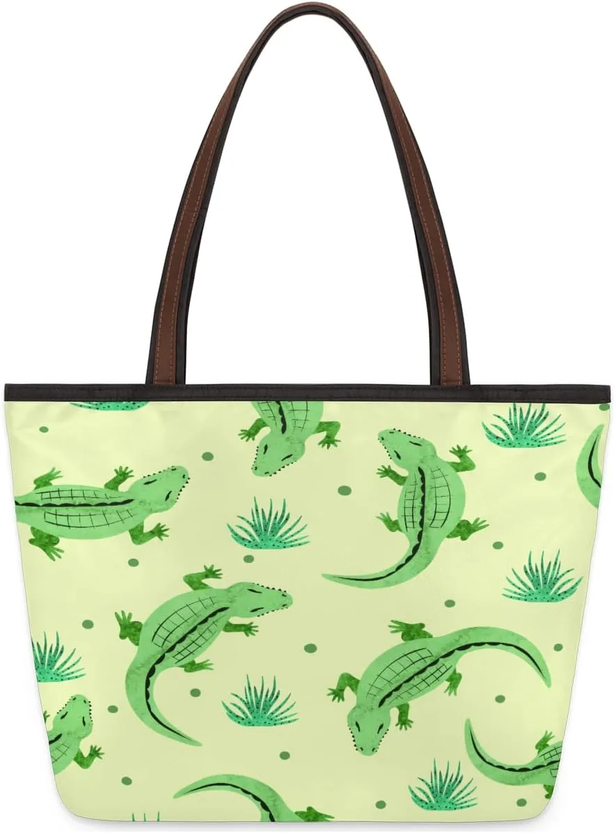 Tote Bag for Women with Zipper Large Capacity Top Handle Casual Shoulder Bag Handbag Reusable Shopping