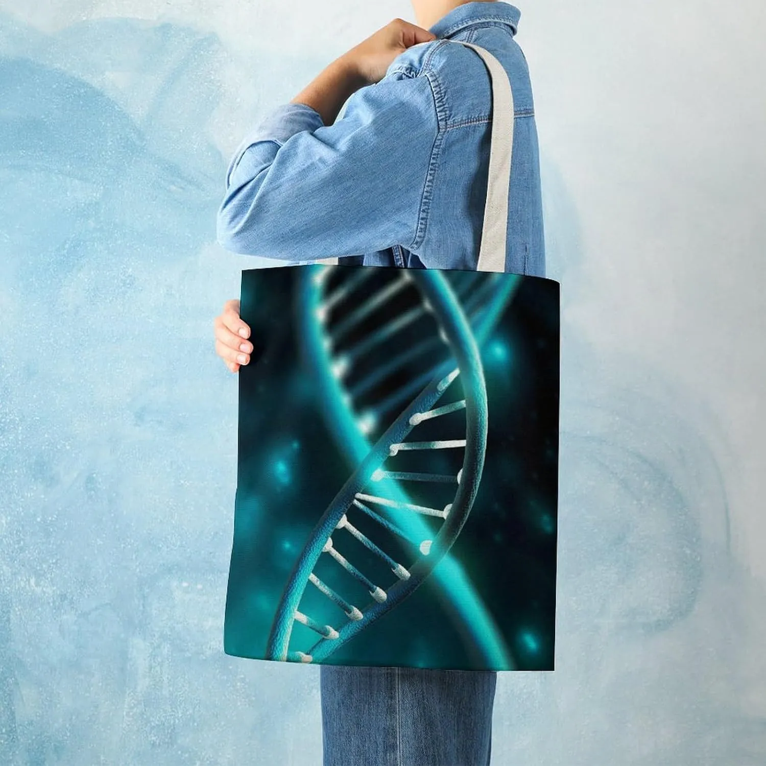 Tote Bag Laptop Handbag Sea Turtle Blue Grocery Bag Canvas Shoulder Bag Crossbody Bag for Travel