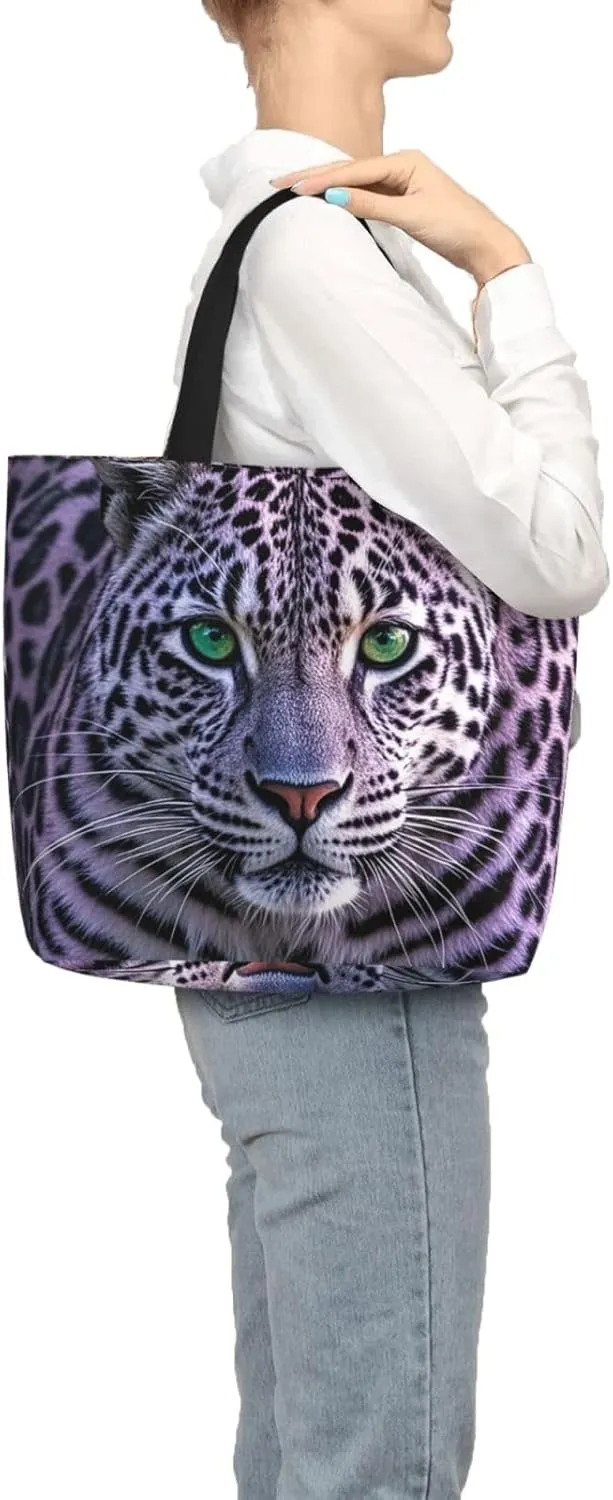 Tote Bag Large Capacity Grocery Bag With Zipper Ringtailed Lemur Shopping Bag Shoulder Bag for Women