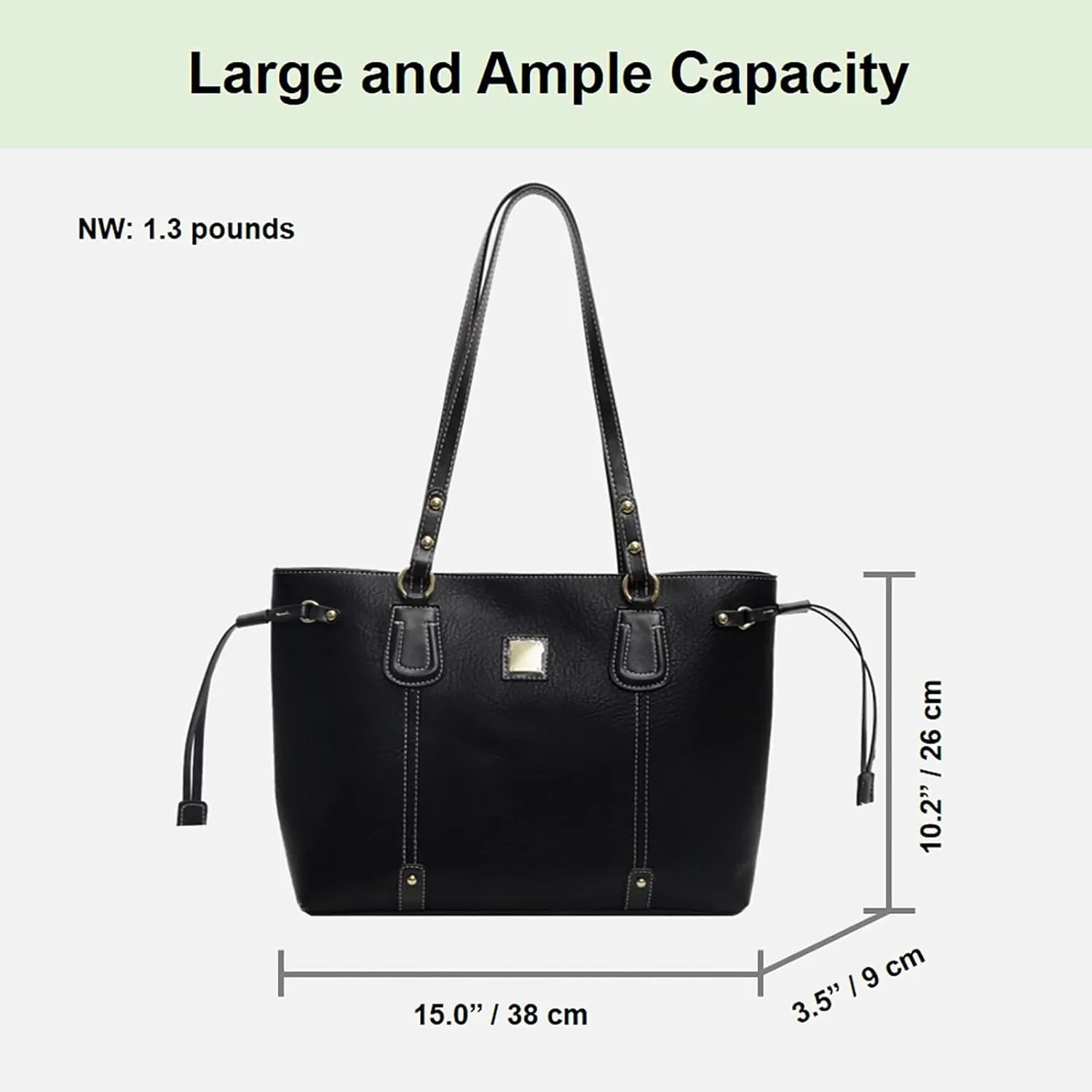 Tote Bag Zipper Shoulder Bags for Women Vegan Leather Purses and Handbags Bag Faux Leather Top Handle Satchel Bags for Women