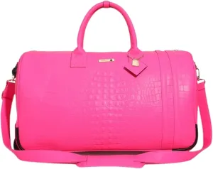 Tote&Carry Apollo 2 Large Rolling Duffle Bag with Wheels, Carry-On Roll Duffel for Travel, Gym, Sports, Overnight, Weekend & All-Purpose Use for Men & Women (Neon Pink)