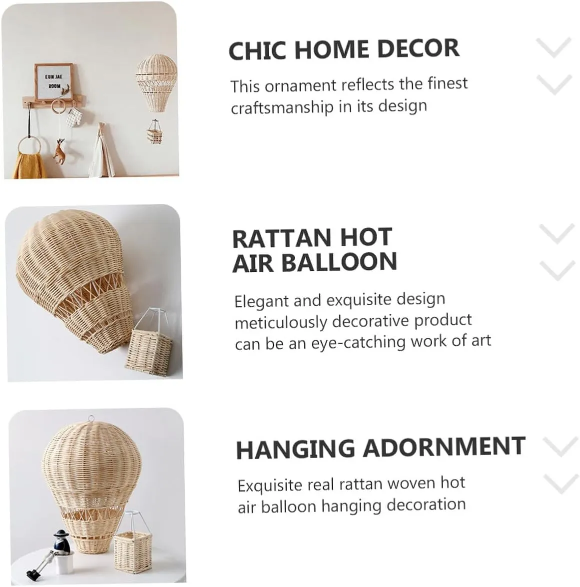 Toyvian 2pcs Rattan Hot Air Balloon Rattan Hot Air Balloon Decor Hot Air Ballons Decoration Baseball Balloon Garland Rattan Woven Wall Decor Decorative Hot Air Balloon Woven Rattan Craft