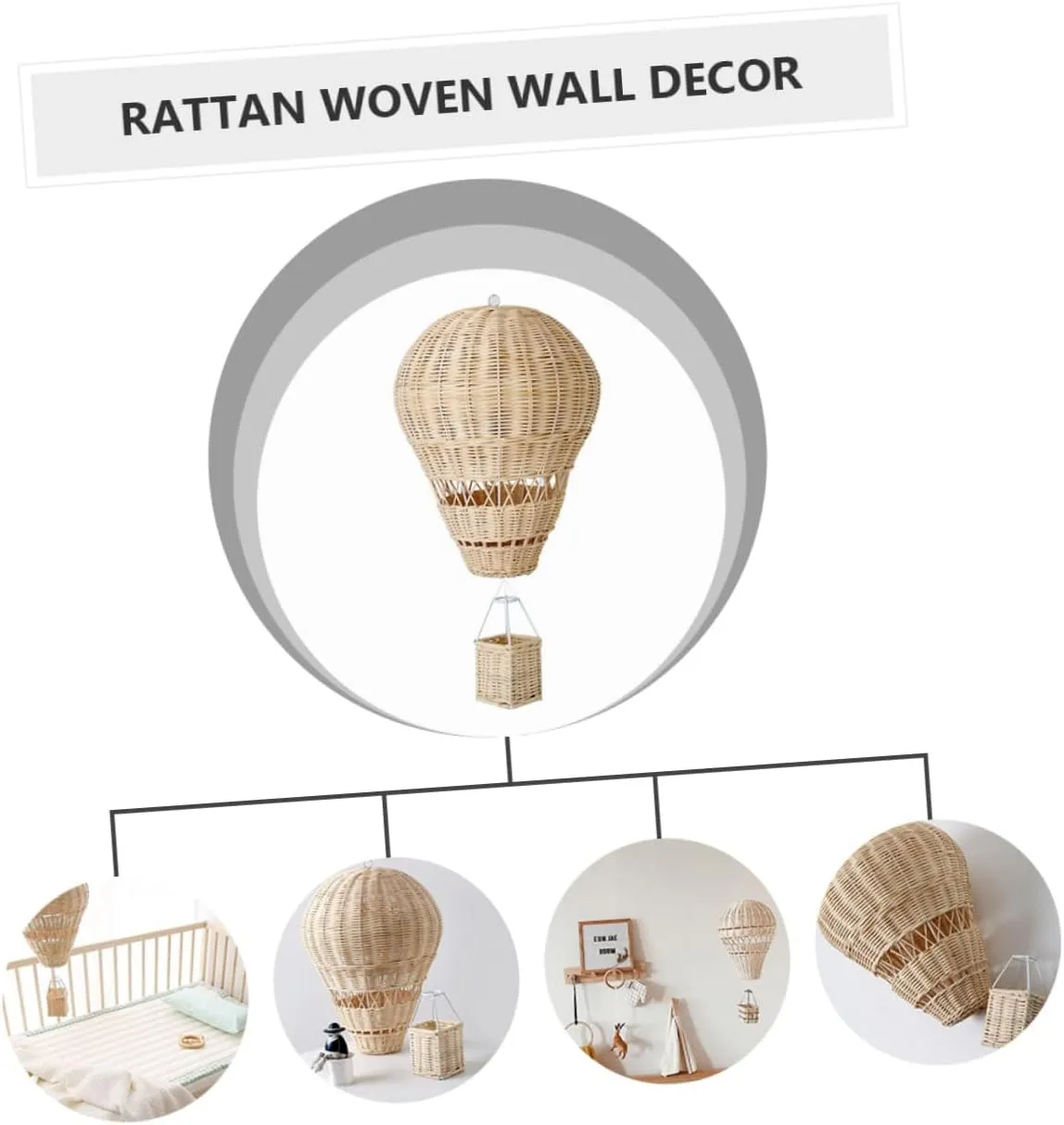 Toyvian 2pcs Rattan Hot Air Balloon Rattan Hot Air Balloon Decor Hot Air Ballons Decoration Baseball Balloon Garland Rattan Woven Wall Decor Decorative Hot Air Balloon Woven Rattan Craft