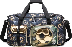 Travel Bag for Kids,Boys Girls Football Duffle Bag Sleepover Bag for Boys Girls,Gym Bag Sports Duffel Bag With Shoe Compartment