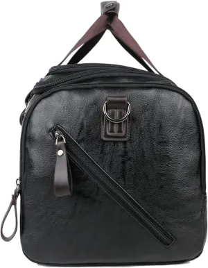 Travel Carry-On 18" Underseat Duffel Bag, Durable Waterproof Vegan Leather, Gym & Weekender Overnight Lightweight Luggage Bag for Men & Women