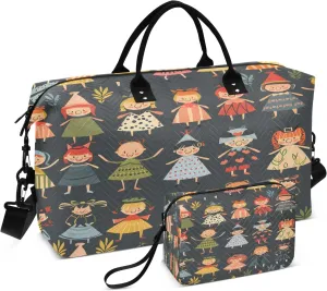 Travel Duffle Bag, Cosplay Kids Gym Bag with Storage Bag Weekender Overnight Bag for Men Women Trip Sports Yoga