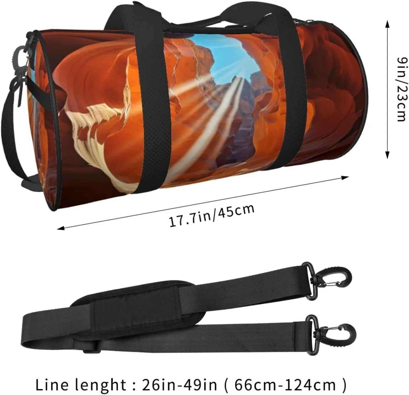 Travel Duffle Bag Weekender Bags for Men Women with Shoe Compartment Large Capacity Weekender Overnight Bag Antelope Canyon Carry On Tote Bags Sport Gym Bag for Travel Yoga