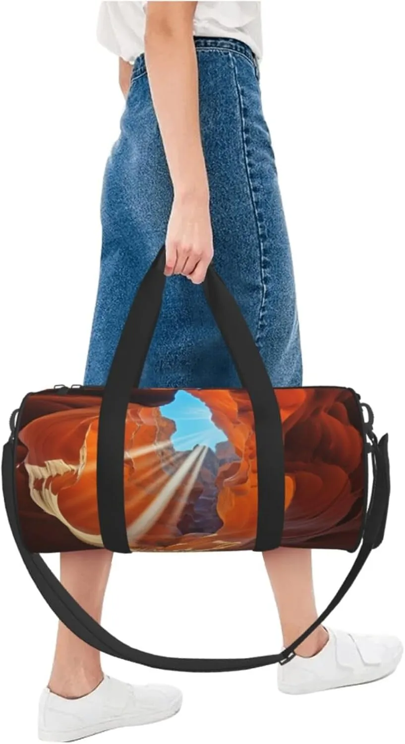 Travel Duffle Bag Weekender Bags for Men Women with Shoe Compartment Large Capacity Weekender Overnight Bag Antelope Canyon Carry On Tote Bags Sport Gym Bag for Travel Yoga