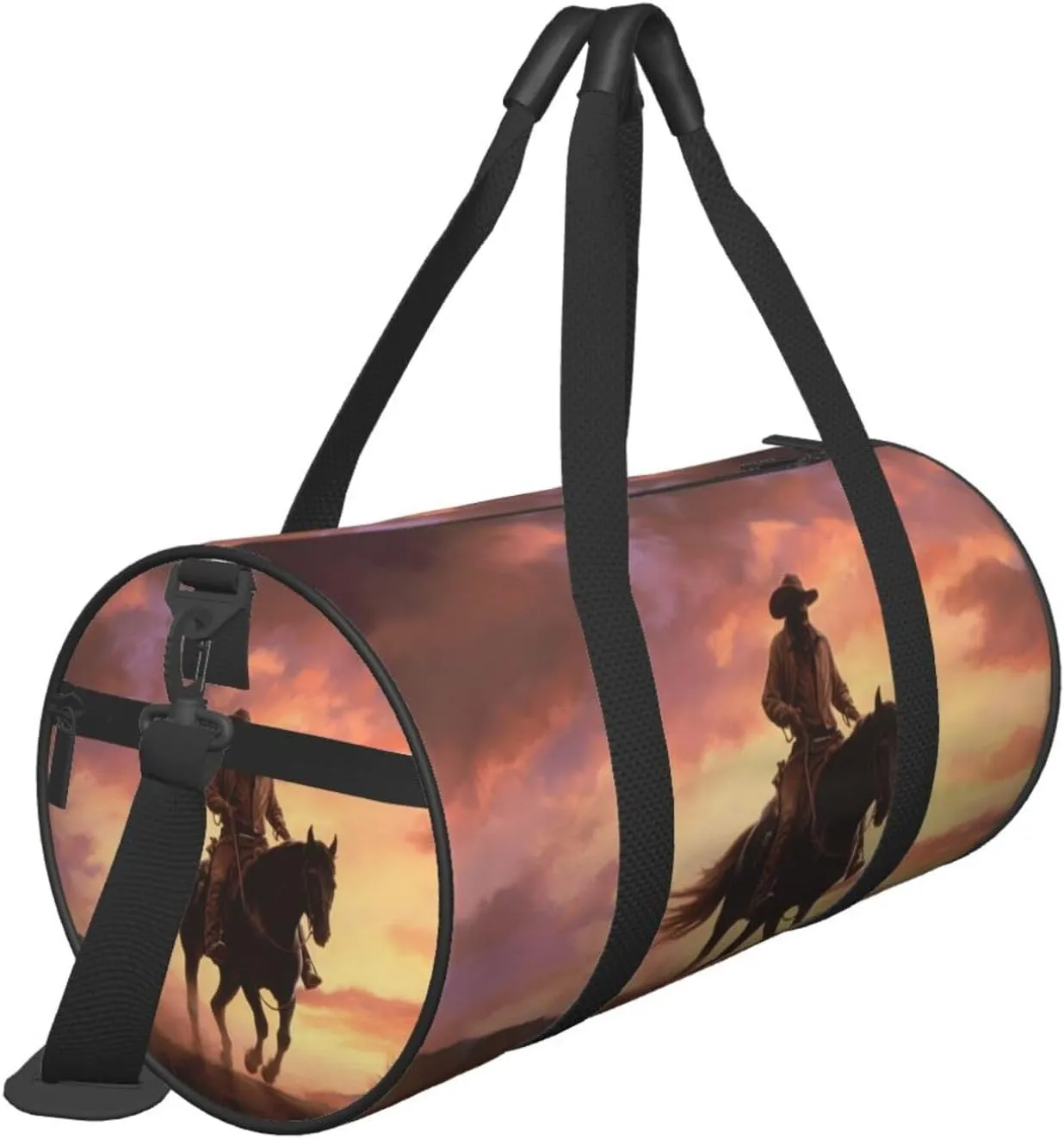 Travel Duffle Bag Weekender Bags For Men Women With Shoe Compartment Large Capacity Weekender Overnight Bag Cowboy West Carry On Tote Bags Sport Gym Bag For Travel Yoga