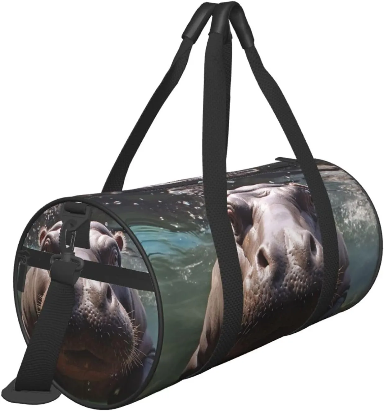Travel Duffle Bag Weekender Bags For Men Women With Shoe Compartment Large Capacity Weekender Overnight Bag Diving Hippo Carry On Tote Bags Sport Gym Bag For Travel Yoga