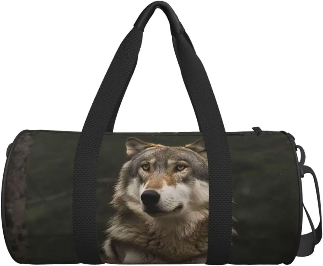 Travel Duffle Bag Weekender Bags For Men Women With Shoe Compartment Large Capacity Weekender Overnight Bag Gray Wolf Carry On Tote Bags Sport Gym Bag For Travel Yoga