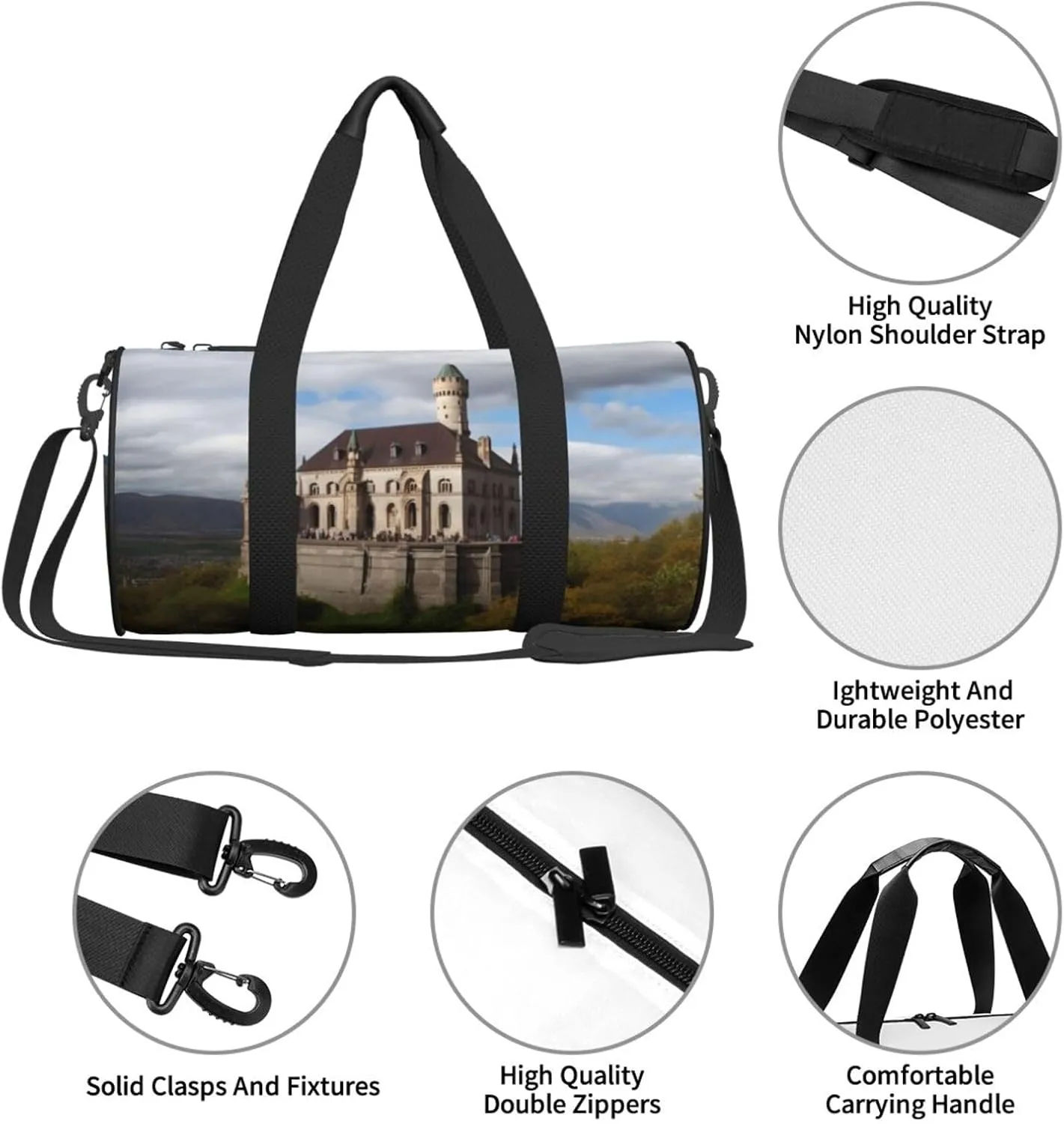 Travel Duffle Bag Weekender Bags For Men Women With Shoe Compartment Large Capacity Weekender Overnight Bag Historical Monuments Of Armenia Carry On Tote Bags Sport Gym Bag For Travel Yoga