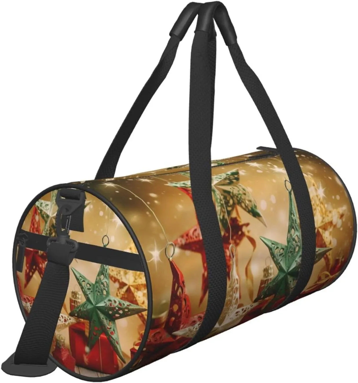Travel Duffle Bag Weekender Bags For Men Women With Shoe Compartment Large Capacity Weekender Overnight Bag Holiday Christmas Stars Carry On Tote Bags Sport Gym Bag For Travel Yoga