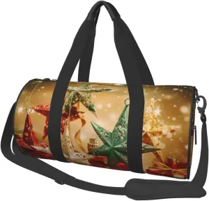 Travel Duffle Bag Weekender Bags For Men Women With Shoe Compartment Large Capacity Weekender Overnight Bag Holiday Christmas Stars Carry On Tote Bags Sport Gym Bag For Travel Yoga