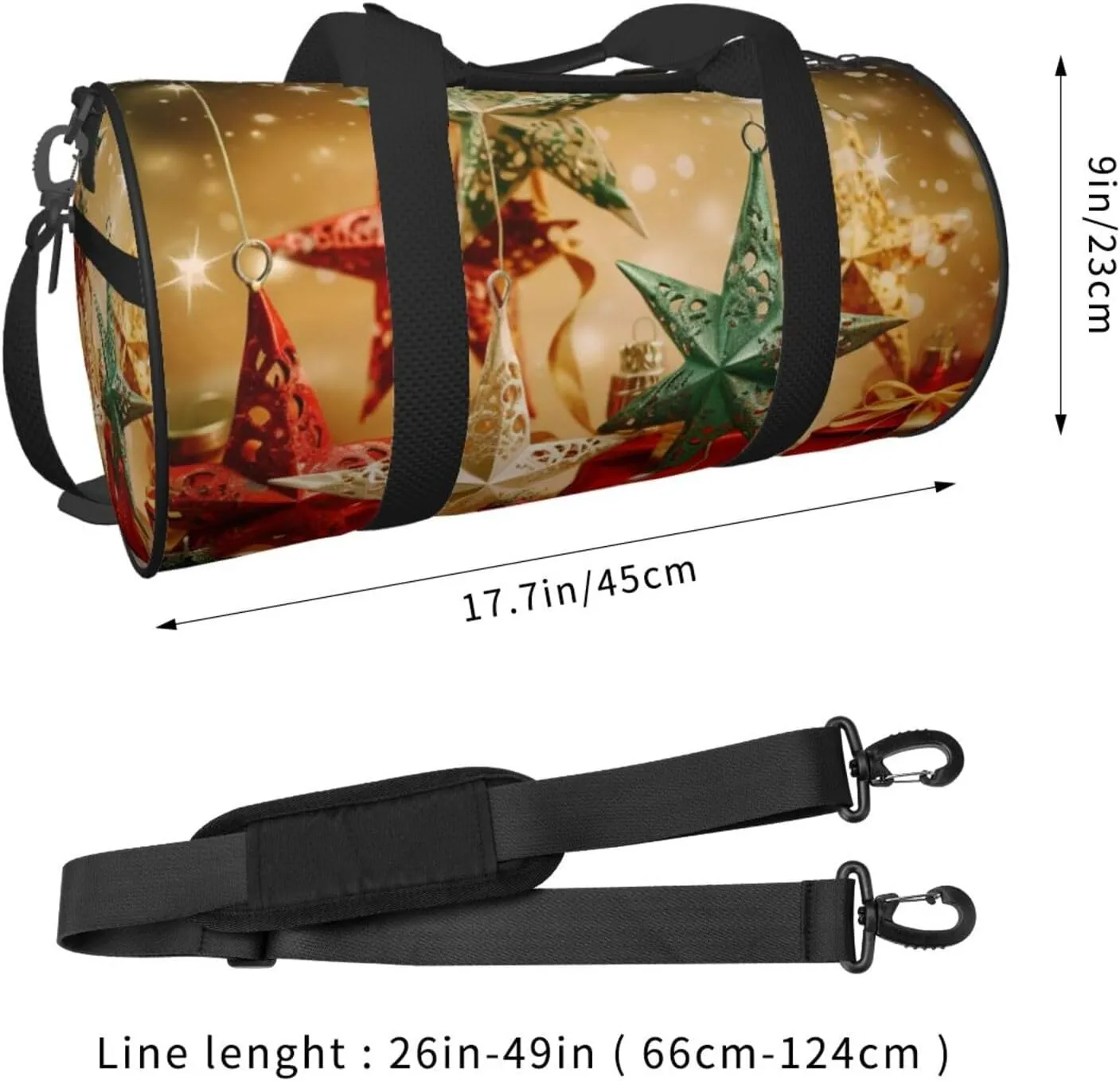 Travel Duffle Bag Weekender Bags For Men Women With Shoe Compartment Large Capacity Weekender Overnight Bag Holiday Christmas Stars Carry On Tote Bags Sport Gym Bag For Travel Yoga