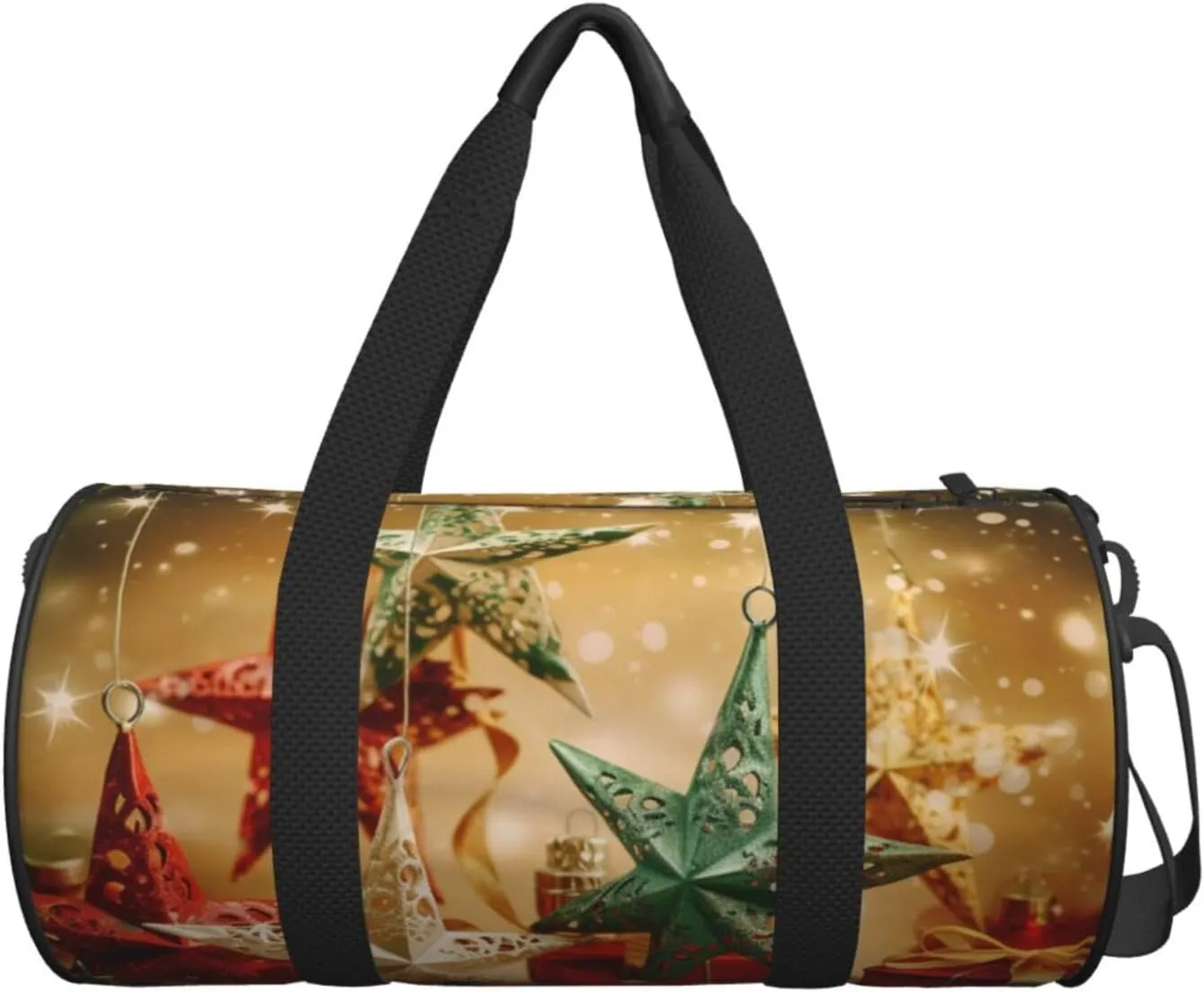 Travel Duffle Bag Weekender Bags For Men Women With Shoe Compartment Large Capacity Weekender Overnight Bag Holiday Christmas Stars Carry On Tote Bags Sport Gym Bag For Travel Yoga