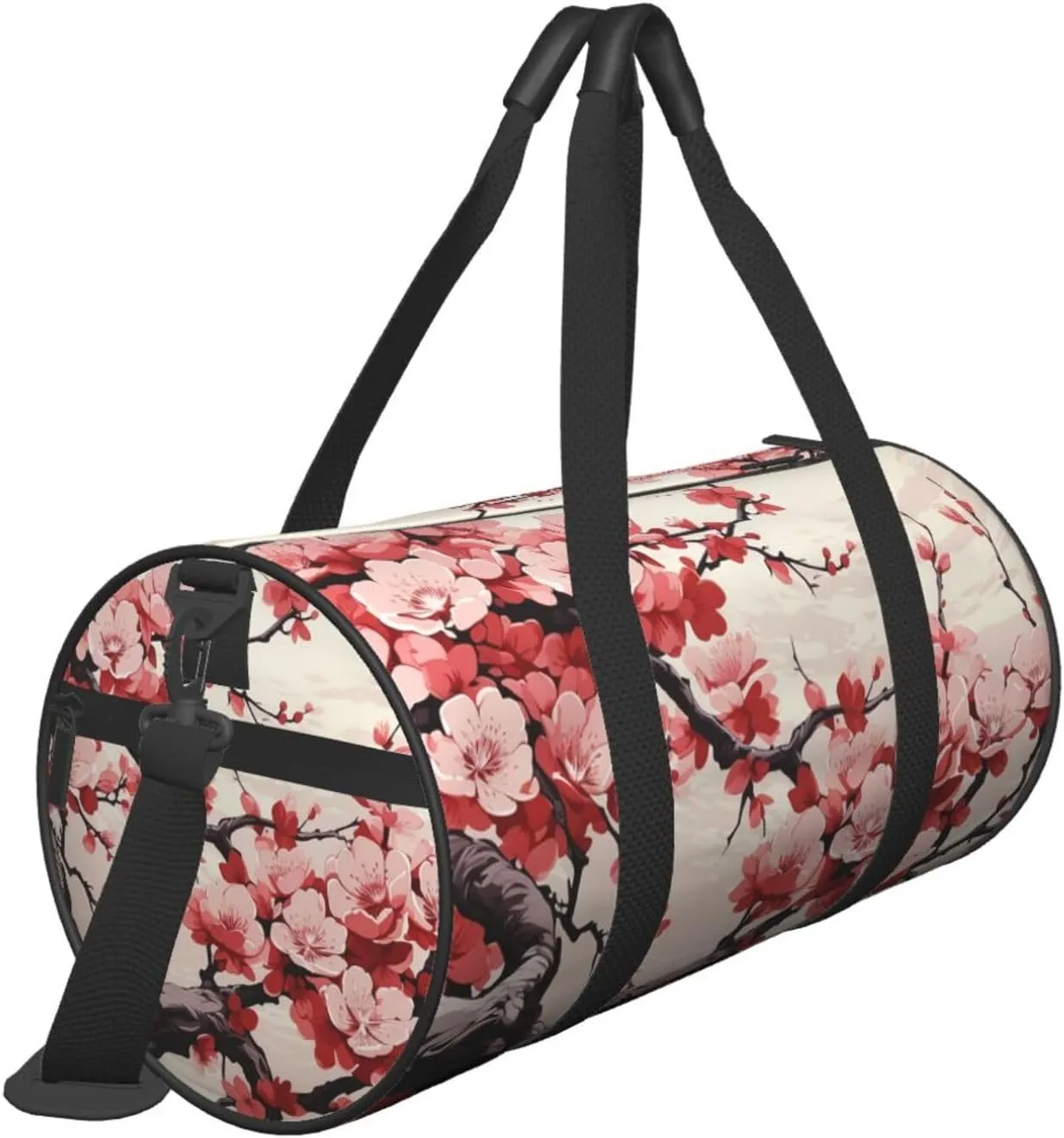 Travel Duffle Bag Weekender Bags For Men Women With Shoe Compartment Large Capacity Weekender Overnight Bag Japanese Floral Cherry Blossom Carry On Tote Bags Sport Gym Bag For Travel Yoga