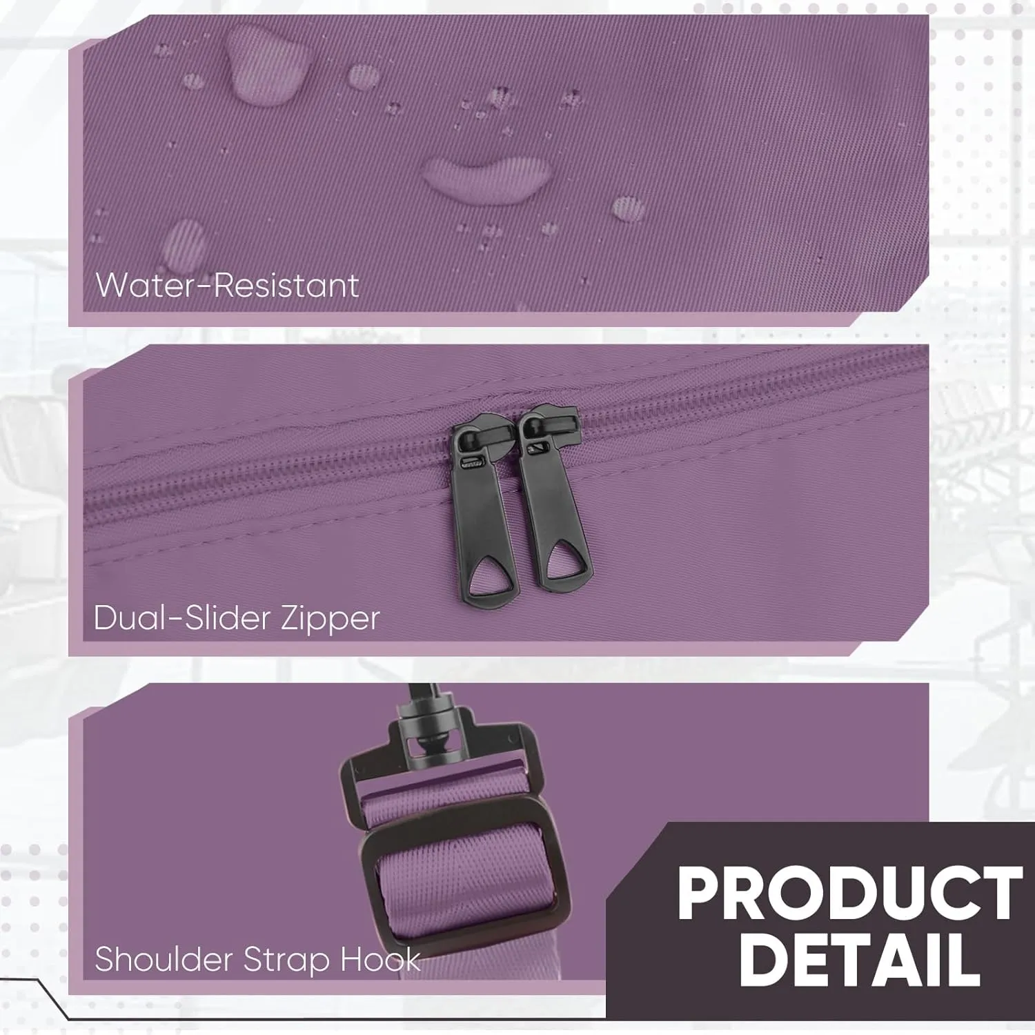 Travel Duffle Bag, Weekender Travel Bag Men Small Gym Bag for Women, Hospital Bag for Labor and Delivery, Overnight Bag Luggage Bag with Trolley Sleeve, Airplane Travel Essentials for Flying(Purple)