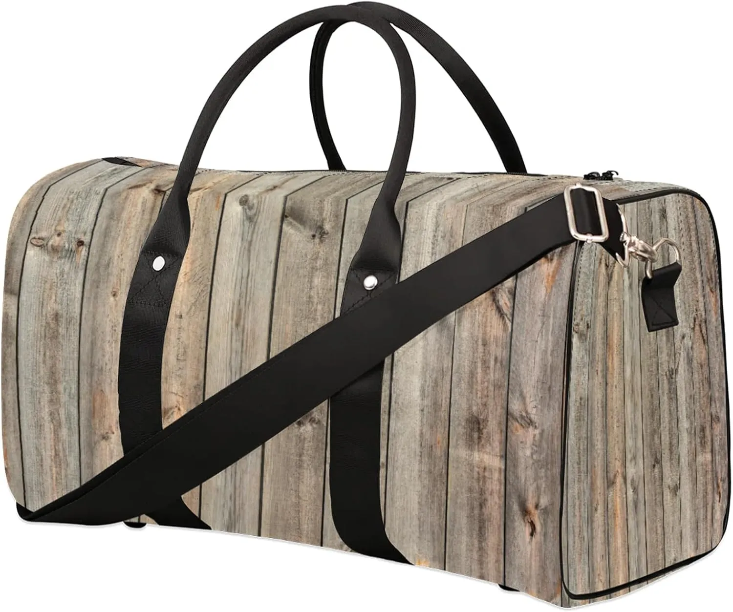 Travel Duffle Bag Wood Modern Texture Abstract Sports Gym Bags for Women Men Weekender Overnight Bags Waterproof Carry On Tote Bag Workout Bag for Dance Swimming Yoga Hospital