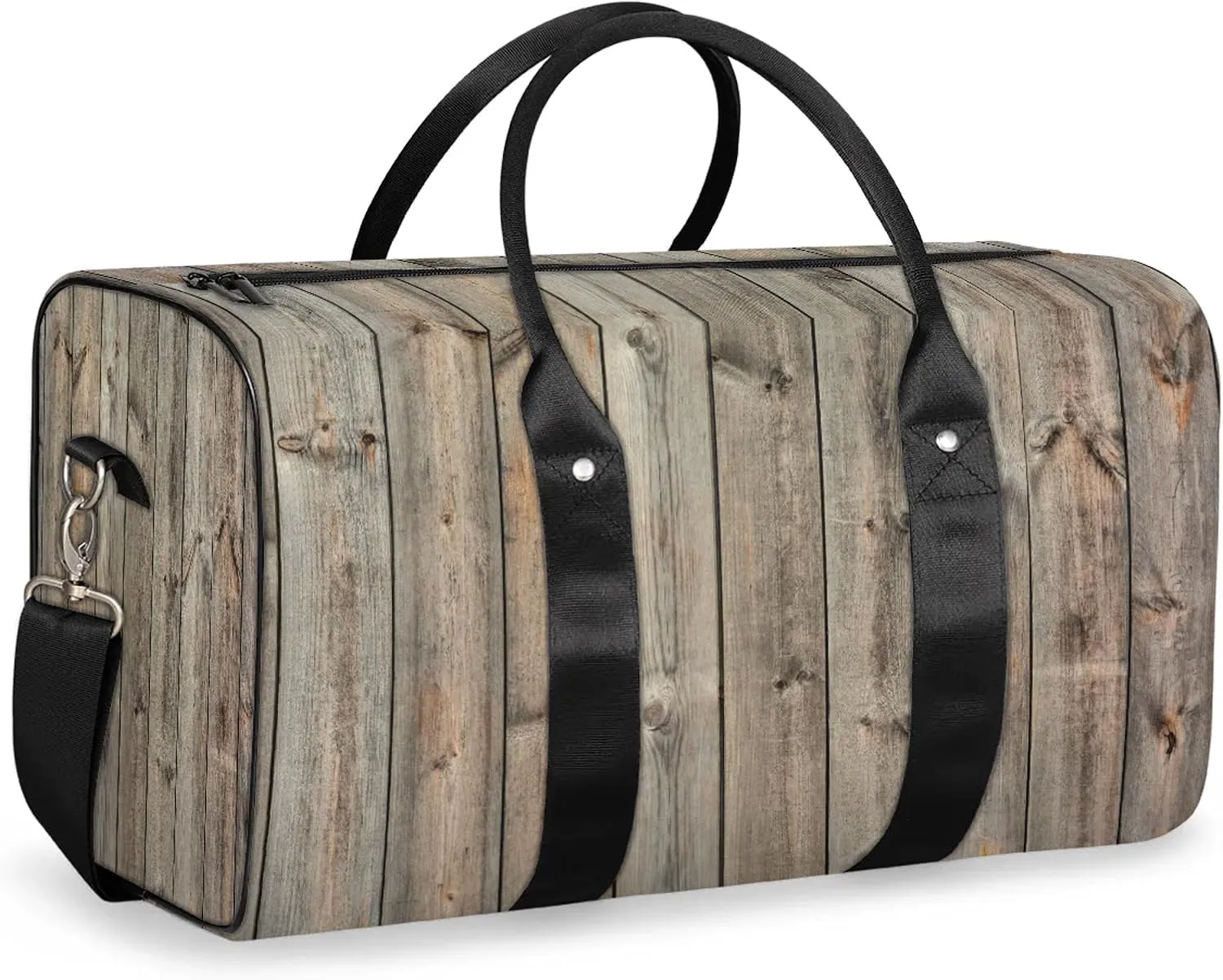 Travel Duffle Bag Wood Modern Texture Abstract Sports Gym Bags for Women Men Weekender Overnight Bags Waterproof Carry On Tote Bag Workout Bag for Dance Swimming Yoga Hospital
