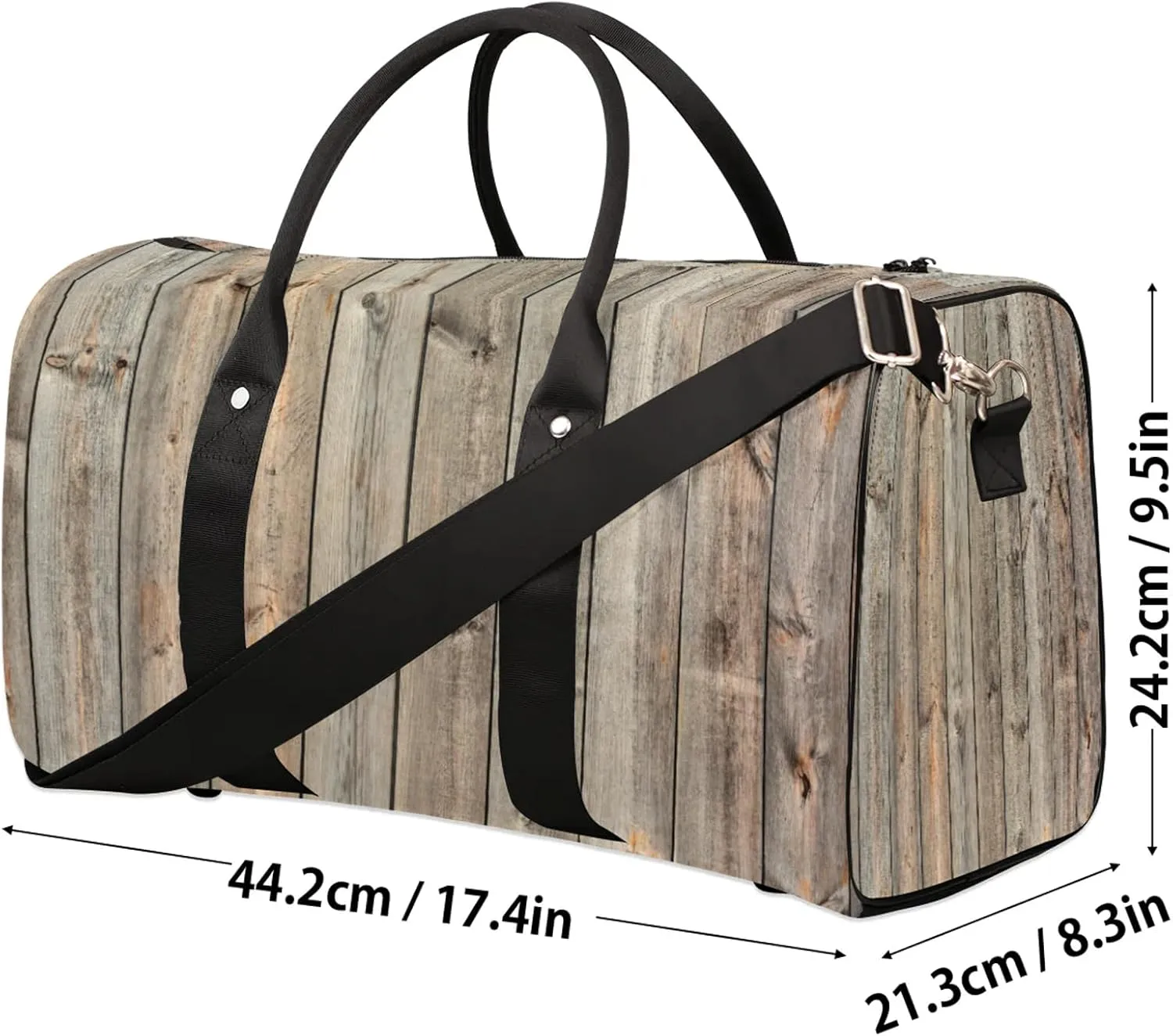 Travel Duffle Bag Wood Modern Texture Abstract Sports Gym Bags for Women Men Weekender Overnight Bags Waterproof Carry On Tote Bag Workout Bag for Dance Swimming Yoga Hospital