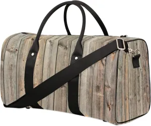 Travel Duffle Bag Wood Modern Texture Abstract Sports Gym Bags for Women Men Weekender Overnight Bags Waterproof Carry On Tote Bag Workout Bag for Dance Swimming Yoga Hospital