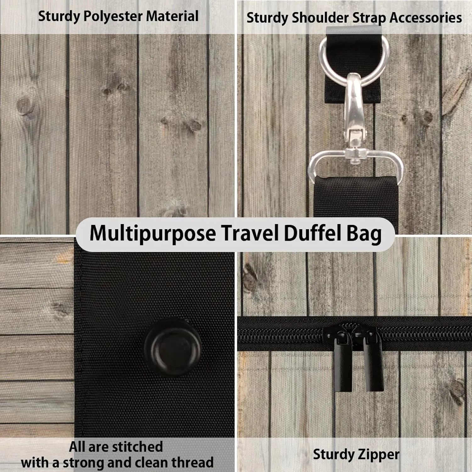 Travel Duffle Bag Wood Modern Texture Abstract Sports Gym Bags for Women Men Weekender Overnight Bags Waterproof Carry On Tote Bag Workout Bag for Dance Swimming Yoga Hospital
