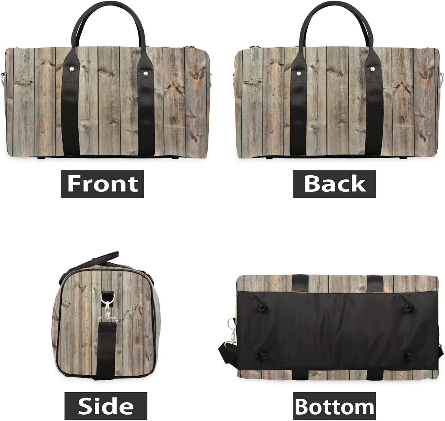 Travel Duffle Bag Wood Modern Texture Abstract Sports Gym Bags for Women Men Weekender Overnight Bags Waterproof Carry On Tote Bag Workout Bag for Dance Swimming Yoga Hospital