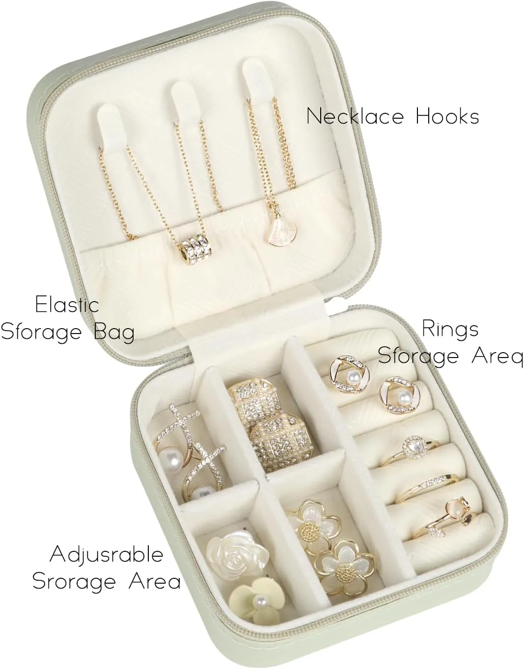 Travel Jewelry Case, Travel Jewelry Box, Mini Jewelry Travel Case, Jewelry Organizer Case, Portable Small Jewelry Organizer Storage Boxes - Best Gift for Women Girls.