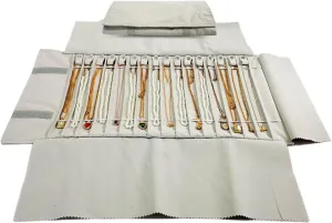 Travel Necklace Organizer Tangle Free Velvet Jewelry Pouch Beige Necklace Holder Ideal for Vocation
