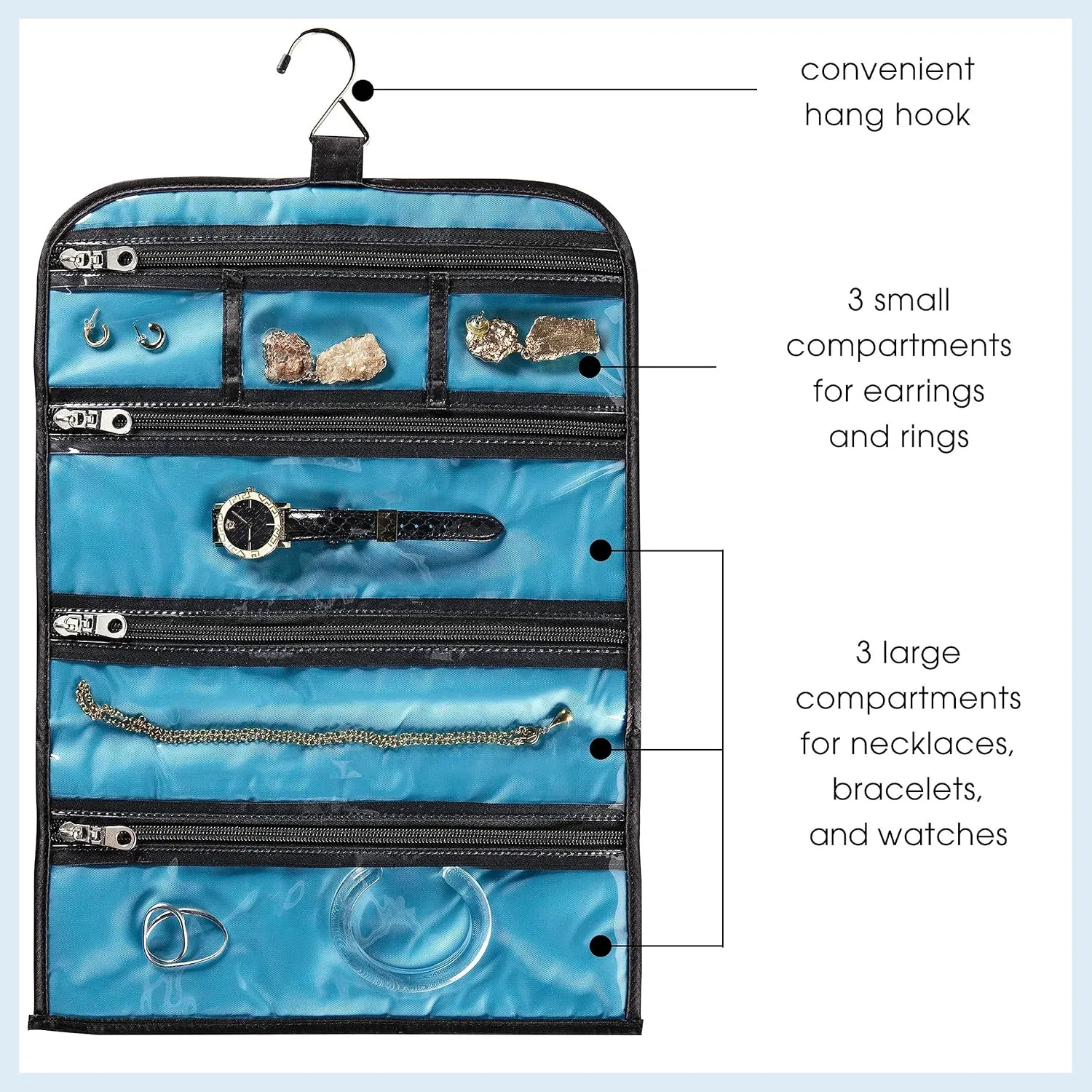 Travel Smart by Conair Jewelry Roll Bag