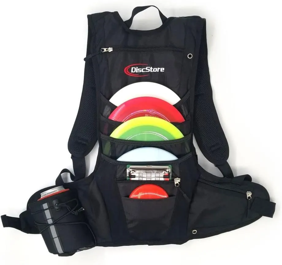 Trekker Disc Golf Backpack - Padded Disc Bags for Discs & Accessories, Frisbee Golf Set, Storage Bag, Water Bladder Ready