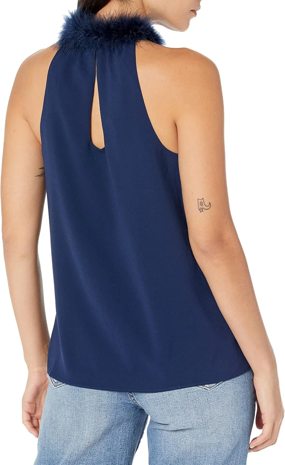 Trina Turk Women's Feather Trim Halter Top