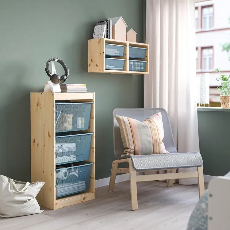 TROFAST Frame, light white stained pine, 44x91 cm, 80368834