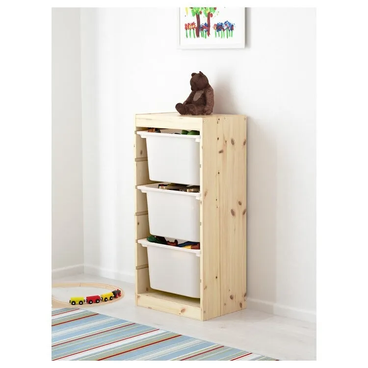 TROFAST Frame, light white stained pine, 44x91 cm, 80368834