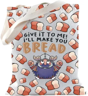 TSOTMO Cartoon Merch Tote Bag Bread Shoulder Bag Meshi Gift for Anime Fans Dwarf Cooking Gift
