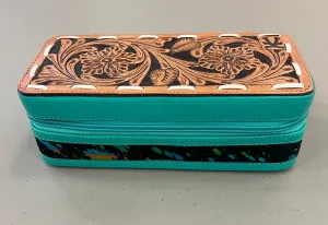 Turquoise black/rainbow acid wash mini plus