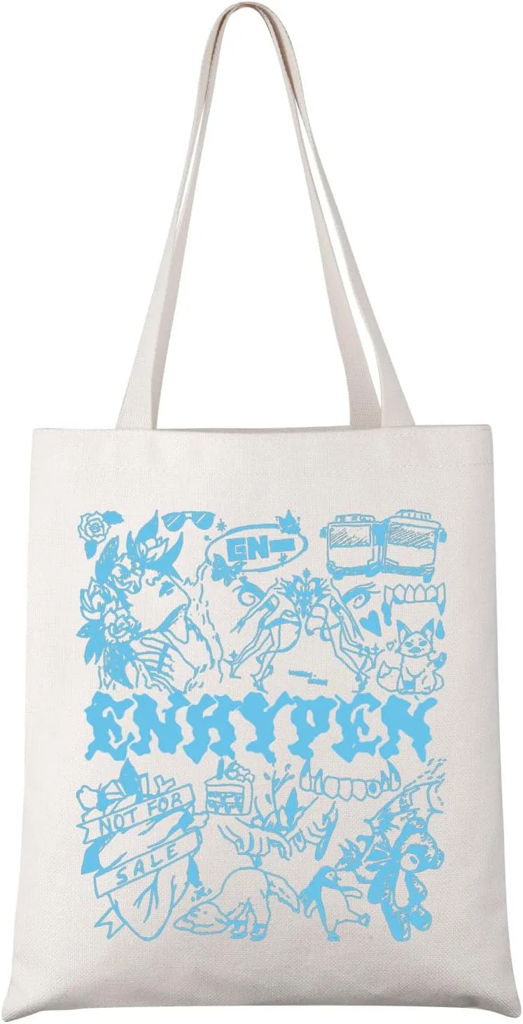 UJIMS K-POP Music Merchandise Album Lyrics Tote Bag I K-POP Fans Gift En Singer Character Shoulder Bag