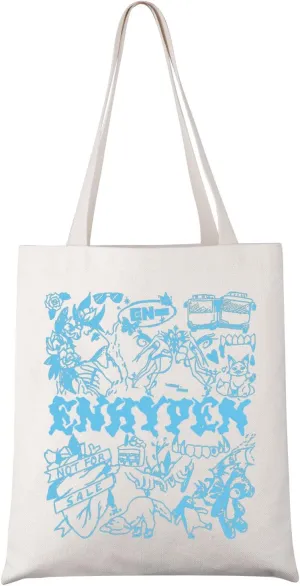 UJIMS K-POP Music Merchandise Album Lyrics Tote Bag I K-POP Fans Gift En Singer Character Shoulder Bag
