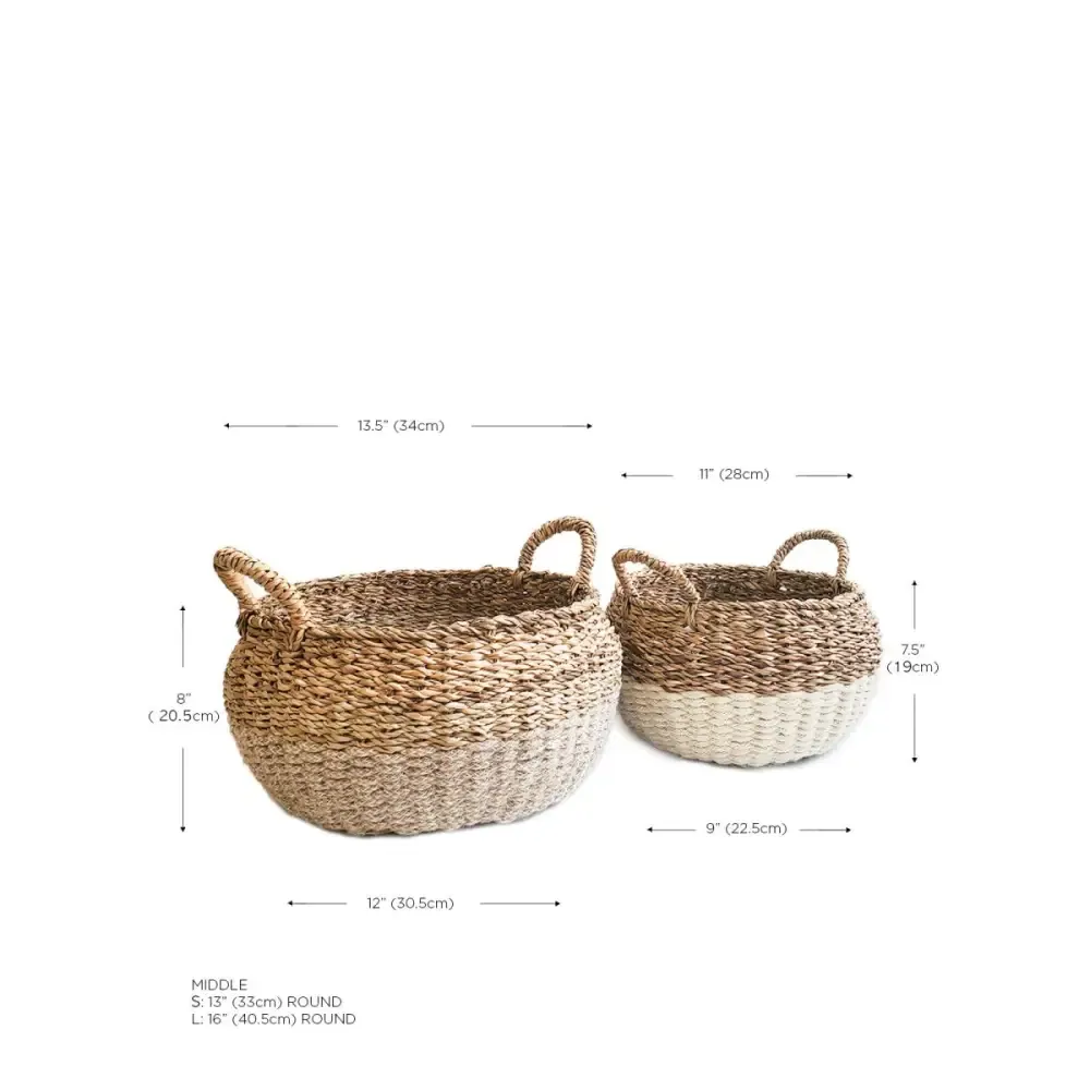 Ula Floor Baskets by Fair Trade Artisans in Natural Style