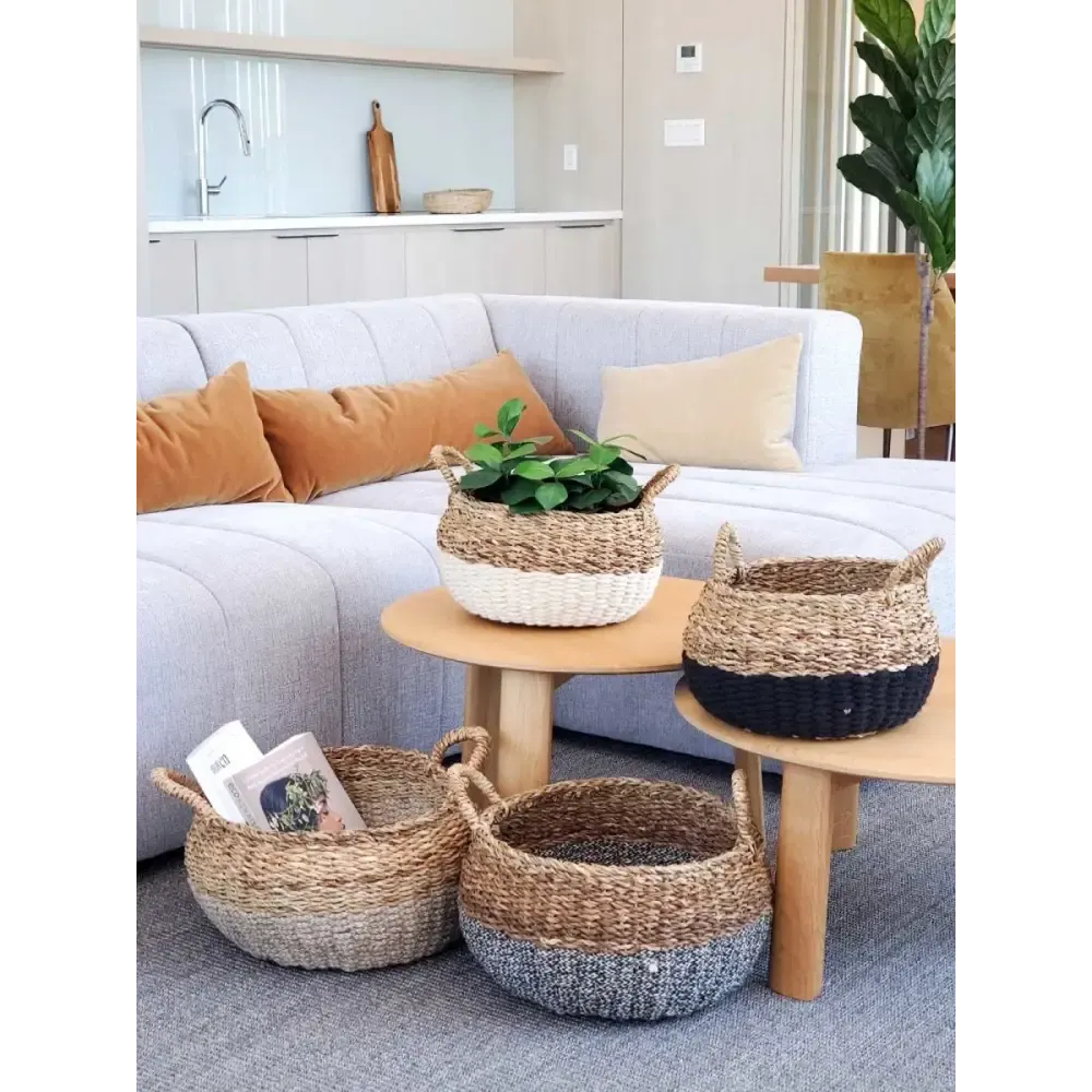 Ula Floor Baskets by Fair Trade Artisans in Natural Style