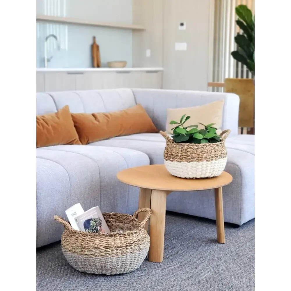 Ula Floor Baskets by Fair Trade Artisans in Natural Style