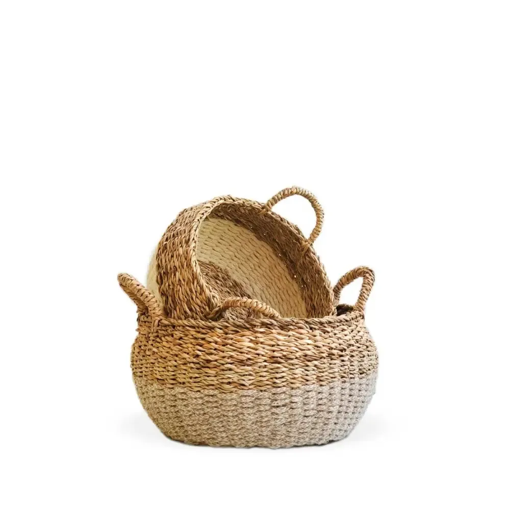 Ula Floor Baskets by Fair Trade Artisans in Natural Style