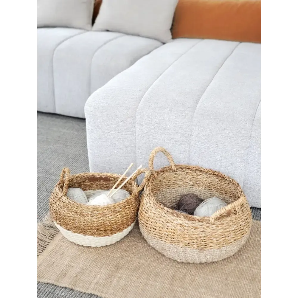 Ula Floor Baskets by Fair Trade Artisans in Natural Style