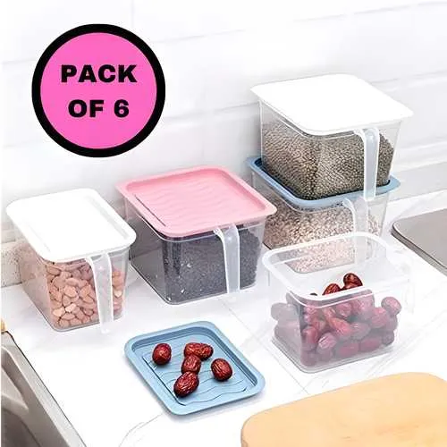 Unbreakable Kitchen Storage Basket for Fruits & Vegetables - 1000 ml (Pack of 6, Blue)