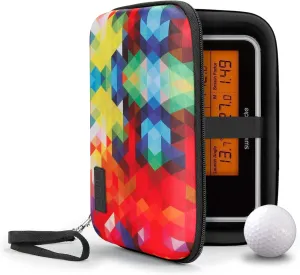 USA GEAR Golf Launch Monitor Case, Swing Caddie Hard Case with Scratch Resistant Interior, Water Resistant Exterior - Compatible with Swing Caddie SC300i, Voice Caddie, Garmin R10 and more - Geometric