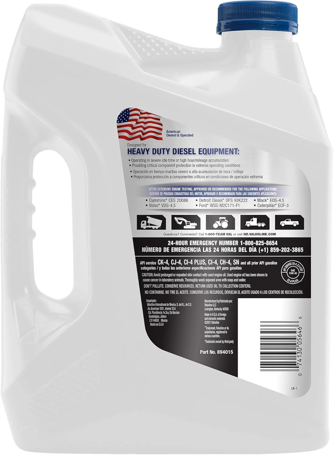Valvoline All Terrain 15W-40 Heavy Duty Diesel Engine Oil 1 GA