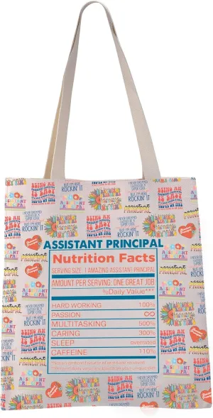 VAMSII Assistant Principal Tote Bag Principal Thank You Gift Principal Retirement Gift (Assistant Principal tote)